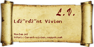 Léránt Vivien névjegykártya