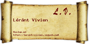 Léránt Vivien névjegykártya